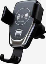 Support de téléphone sans fil pour voiture - Support pour téléphone - Universel - Grille de ventilation - Chargeur de téléphone rapide pour voiture - Recharge sans fil - Zwart