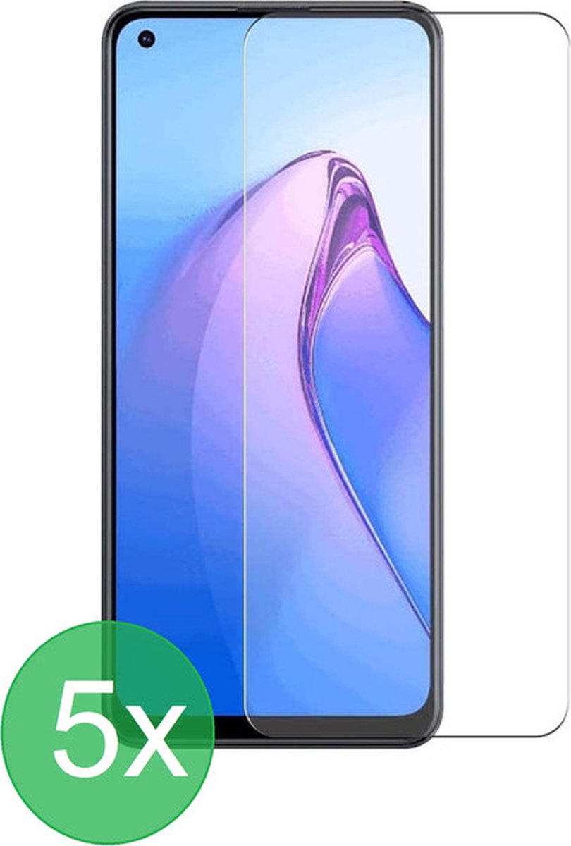 Screenprotector 5x Geschikt voor: Oppo Reno8 - screen protector - glas - bescherm - beschermglas - ZT Accessoires