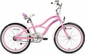Bikestar 20 inch Cruiser kinderfiets, roze