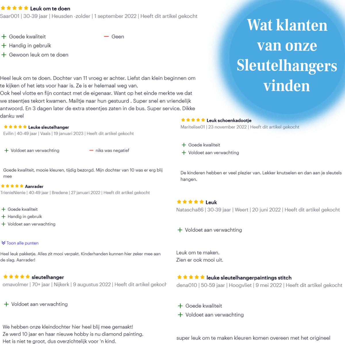 F4B Diamond Painting Sleutelhanger Honden (2) - 5 stuks - Dubbelzijdig — afbeelding 2