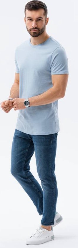 T-shirt - basique - homme - Bleu clair - S1370-6