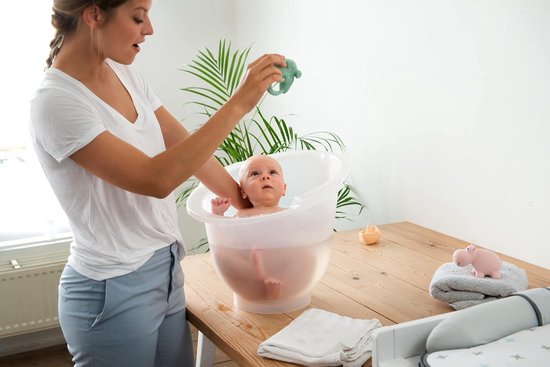 Ergonomische Baby Badkuip Shantala White - Voor Baby's 0-6 Maanden - Hoge Randen - Waterbesparend - Basic Necessity. van Basic Necessity — afbeelding 4