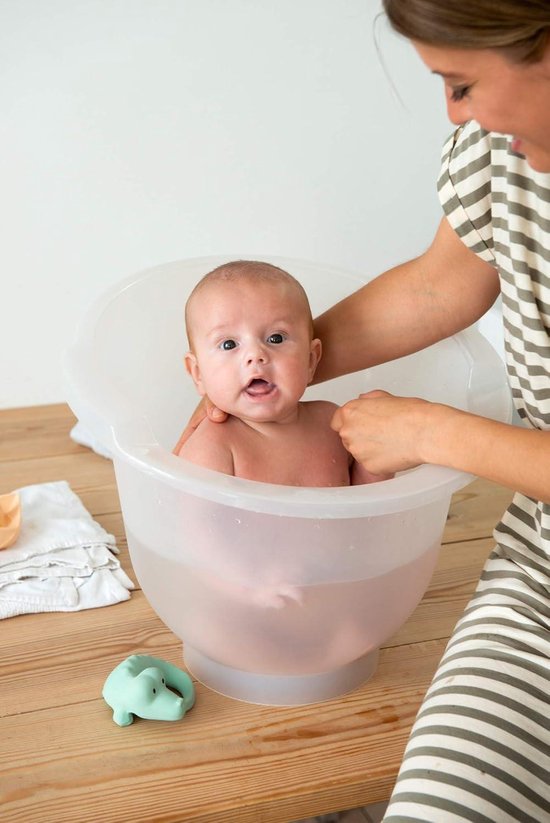 Ergonomische Baby Badkuip Shantala White - Voor Baby's 0-6 Maanden - Hoge Randen - Waterbesparend - Basic Necessity. van Basic Necessity — afbeelding 5