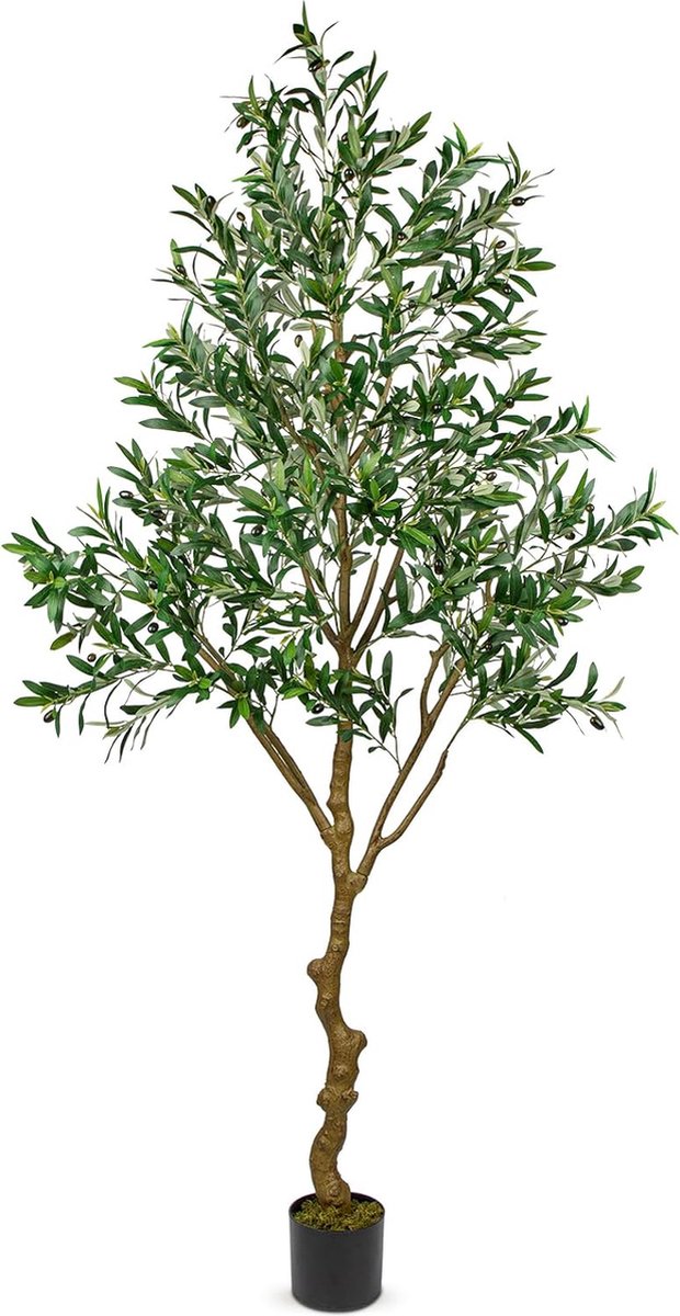 Goodivery ® Levensechte Grote Kunstmatige Olijfboom voor Binnen- en Buitendecoratie, 210 cm