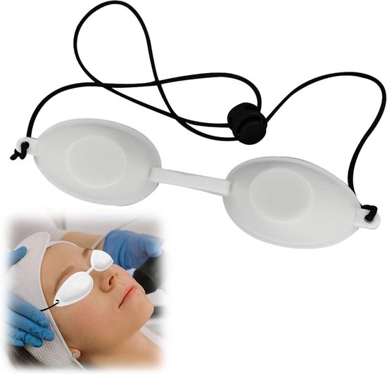 2 Stück Schutzbrille & Augenklappe – Für IPL, LED-Lichttherapie, UV-Schutz, Aus Silikon, Verstellbar