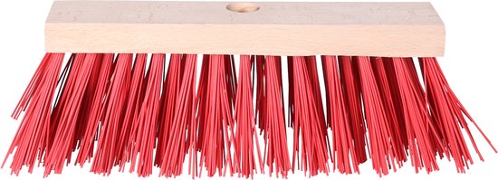 Buemag Bezemkop - Elaston - rood - hout - hard - 25 cm - 24mm - straatbezem/buitenbezem van Buemag — afbeelding 4