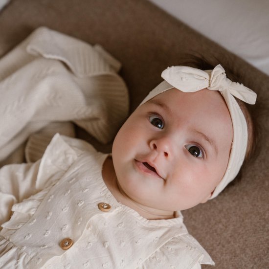 Dirkje Noppies - Ensemble de vêtements - 4 pièces - Robe Dirkje avec bandeau - Leggings - Offwhite - 1 paire de chaussettes Noppies - Taille 74