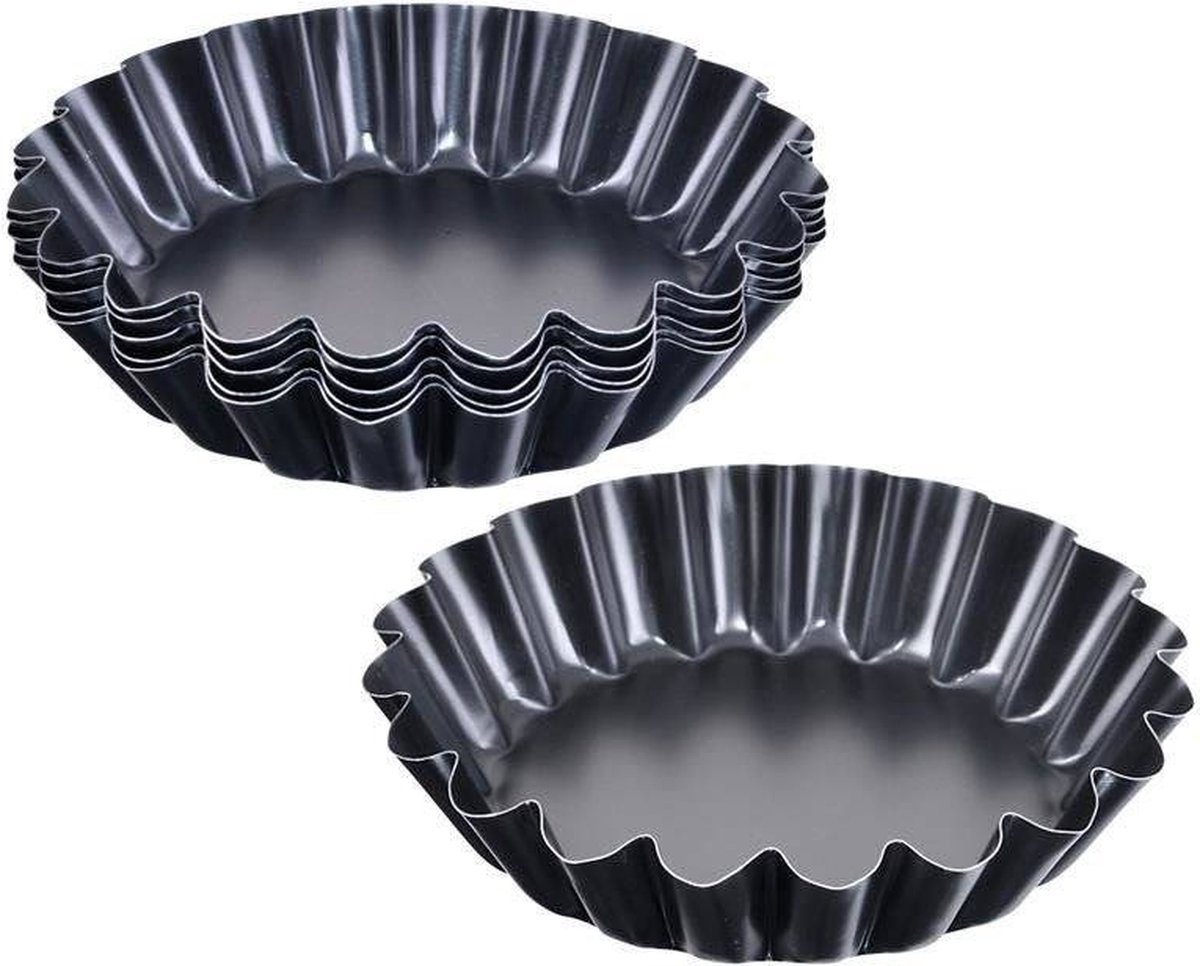 Taartvormpjes Metaal 11 cm 6 stuks - Taartvorm - Bakvorm - Cakevorm - Bakplaat