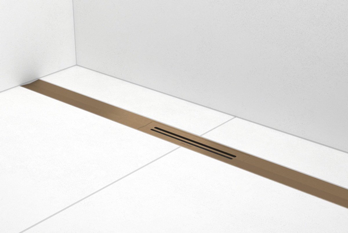 Easy drain R-line Clean Color douchegoot 100cm brushed bronze