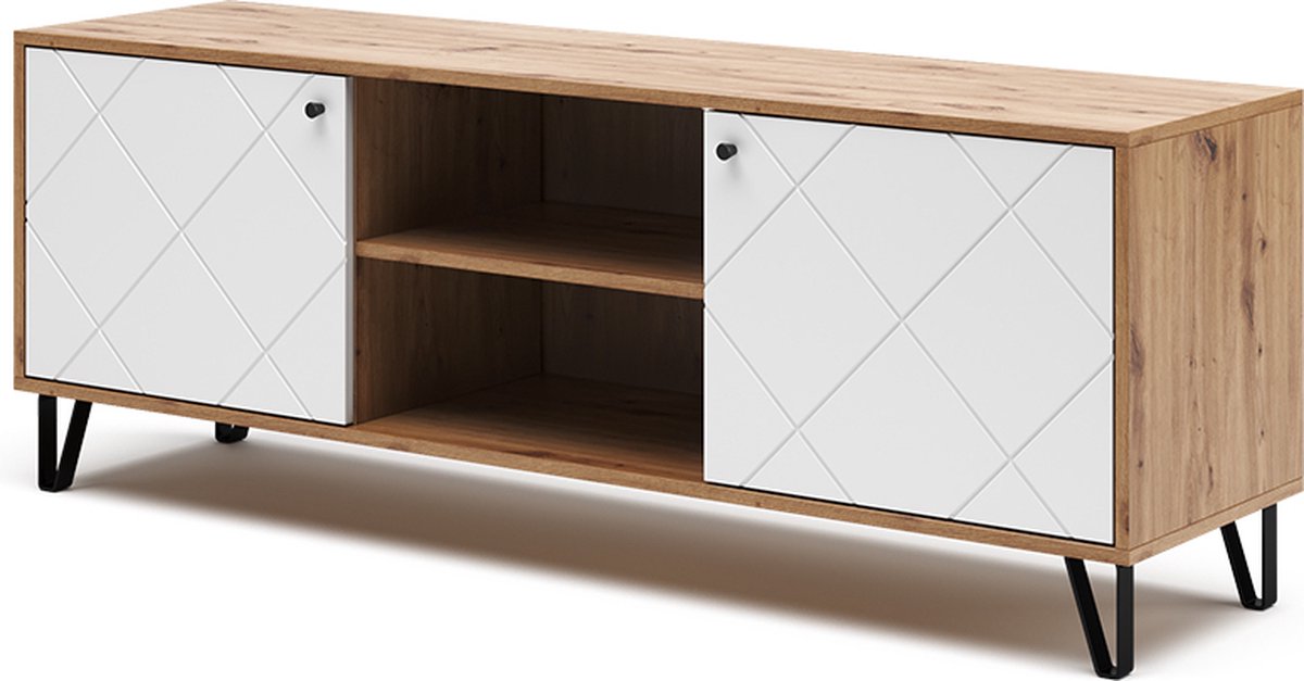 Vicco Nizza TV-meubel – 150 x 55.2 cm Artisanaal eiken