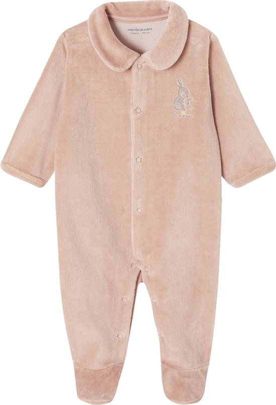 Vertbaudet Lot de 2 pyjamas mixtes velours ouverture naissance
