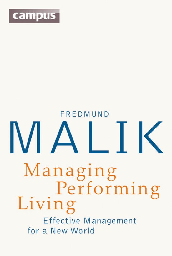 Managing Performing Living - cover