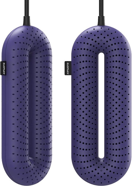 Joytential Schoenendroger Elektrische met 3/6/9 Uur Timer, Sneeuwschoenendroger met Heteluchtventilator, Uitschuifbare Schoenverwarmer voor Schoenen Laarzen Sokken, Wit, EU-stekker