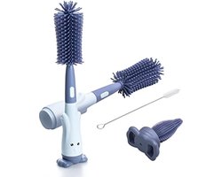 Siliconen flessenborstel voor baby's met 3-in-1 draagbare set
