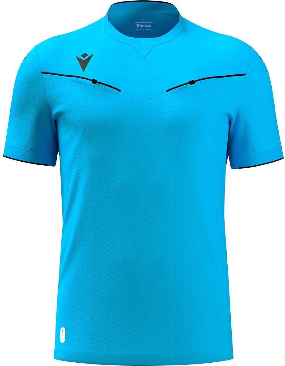 Macron Ponnet Eco Scheidsrechtersshirt Korte Mouw Heren - Neon Sky | Maat: L