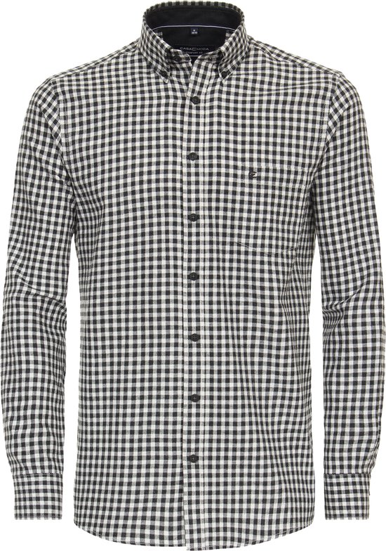 Chemise CASA MODA Sport Comfort Fit - flanelle - carreaux anthracite - Repassage facile - Taille du col : 43 - 44