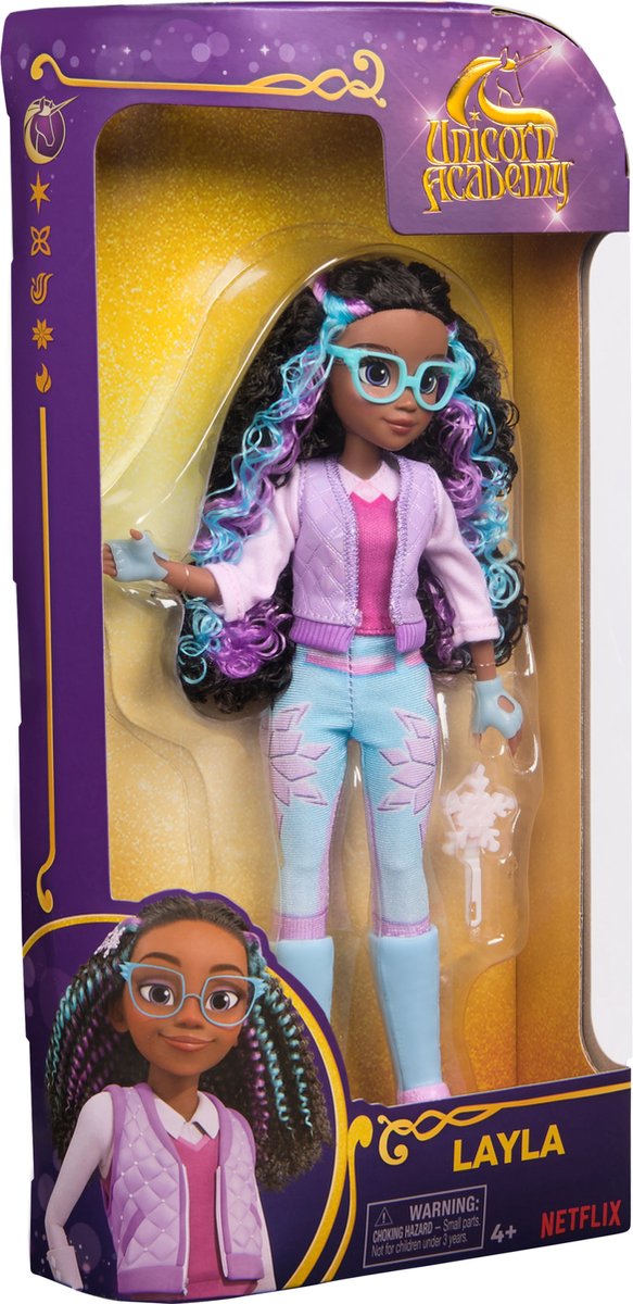 Unicorn Academy - Pop Layla van 24 cm met highlights in het haar - 5 modeaccessoires - Eenhoornspeelgoed — cadeau in Spellen & Speelgoed - foto 7