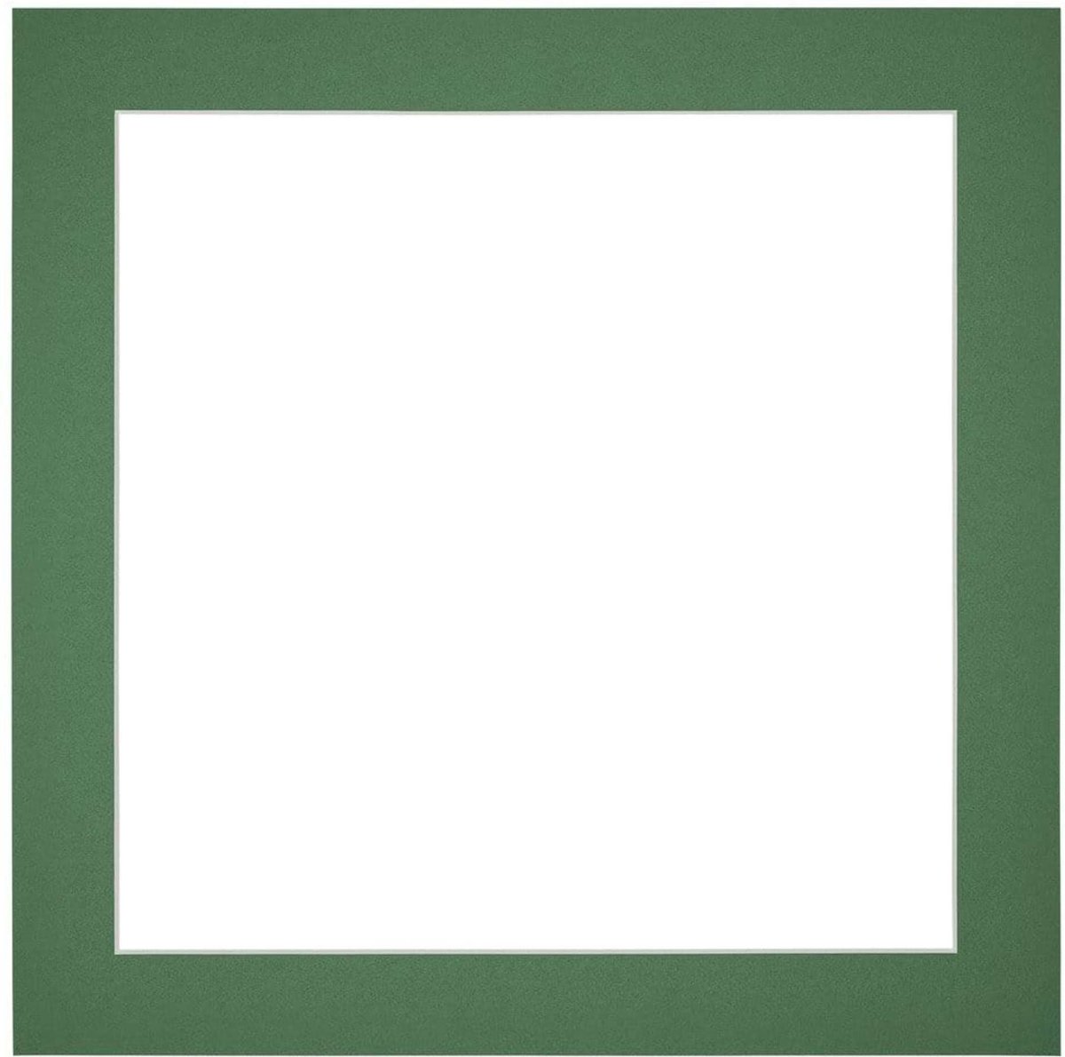 Passe-Partout Fotomaat 13x13 cm - Lijstmaat 20x20 cm - Groen Bos - Museumkarton - Fotolijst niet inbegrepen