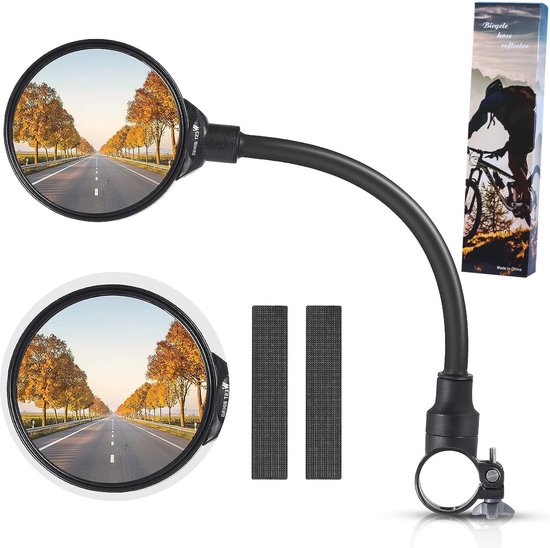 Rétroviseurs Vélo Grand Angle, Rotation 360°, 2 Pièces, Bleus, Neufs