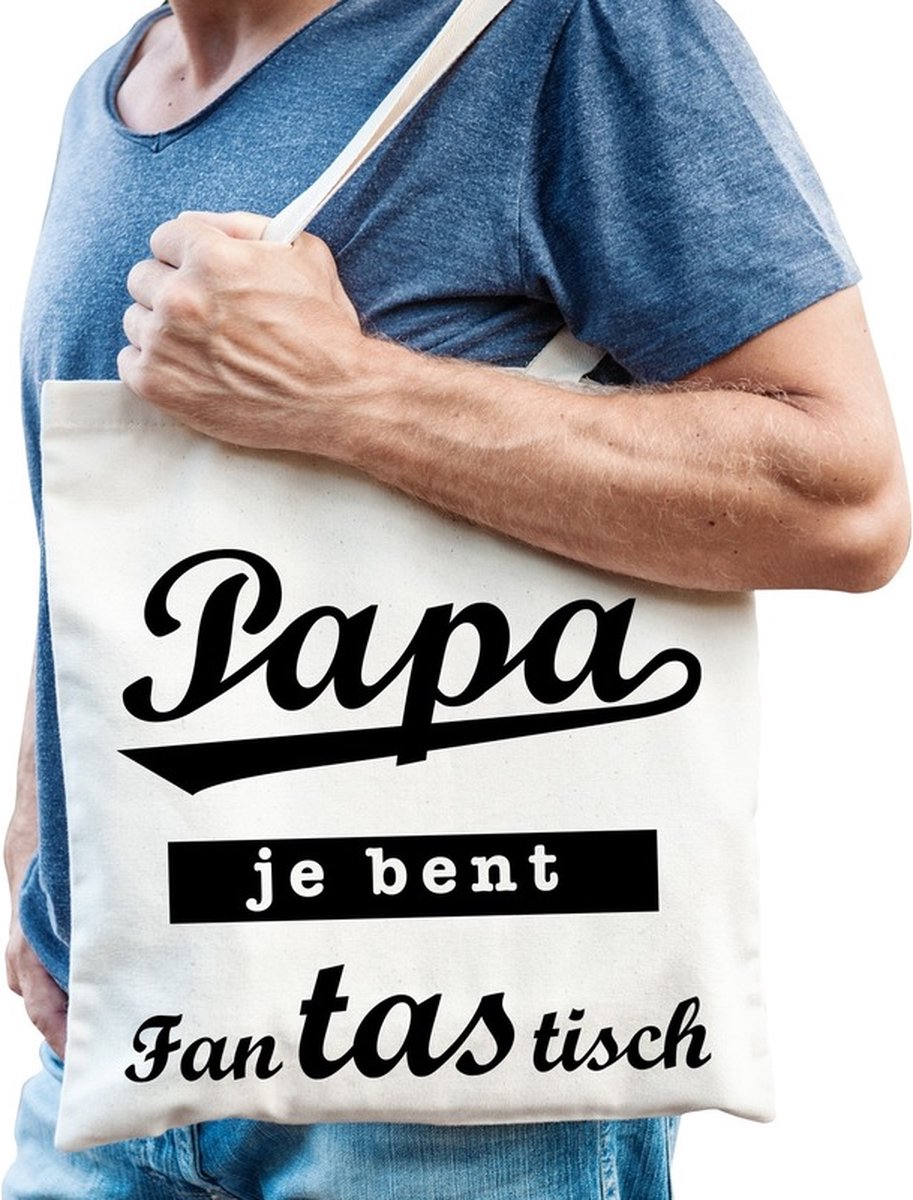 Papa je bent fantastisch katoenen cadeau tas - kadotas voor vaders