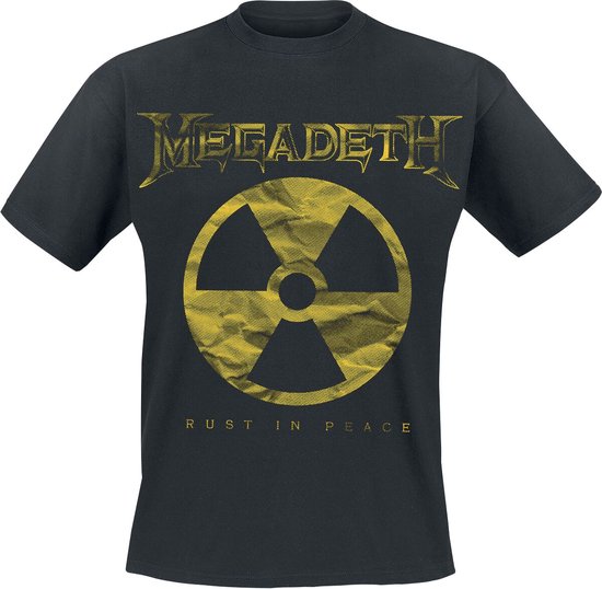 Megadeth Large Rip Nuclear Logo Heren T-shirt - zwart - L