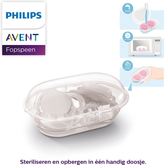 Philips Avent Ultra Air Day & Night 6-18 mois - 2 sucettes - bleu/gris - Pour jour et nuit SCF085/70