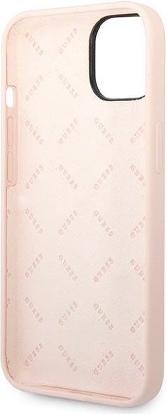 Guess - GUHCP14MSLTGP - iPhone - 14 - Plus - 6.7 - rose/rose - coque rigide - silicone - triangle