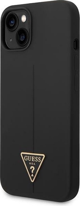 Guess - GUHCP14MSLTGK - iPhone - 14 - Plus - 6.7 - noir/noir - coque rigide - silicone - triangle