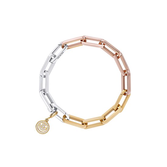 IXXXi Connect Bracciale Composito Cleo Oro – 18cm – Gioiello Modulare In Acciaio Inox