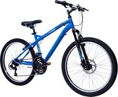 Huffy Extent 24 Inch Kinderfiets Shimano 18 versnellingen Mountainbike voor Jongens en Meisjes 8+ jaar - Blauw