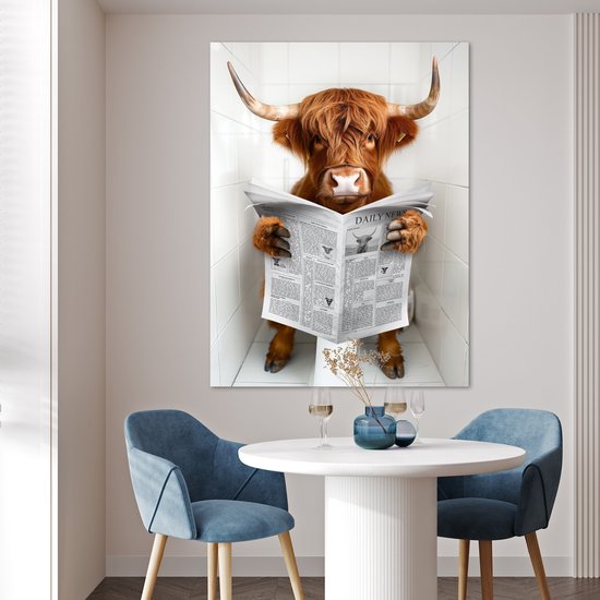 Schots Hooglander portret van Dreamy Faces op canvas, behang en meer
