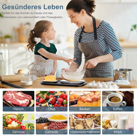 Precisie Weegschaal Koken Diyife Keukenweegschaal Met 2 Platforms 10kg/1g & 500g/0.01g, Dual Weegschaal Voor Ingrediënten Precisie Weegschaal Koken Diyife Keukenweegschaal Met 2 Platforms 10kg/1g & 500g/0.01g, Dual Weegschaal Voor Ingrediënten