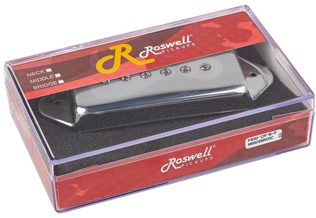 Roswell RP-P90DCRB P90 Enkele Spoel Pickup voor Gewelfde Top Gitaren - Chroom