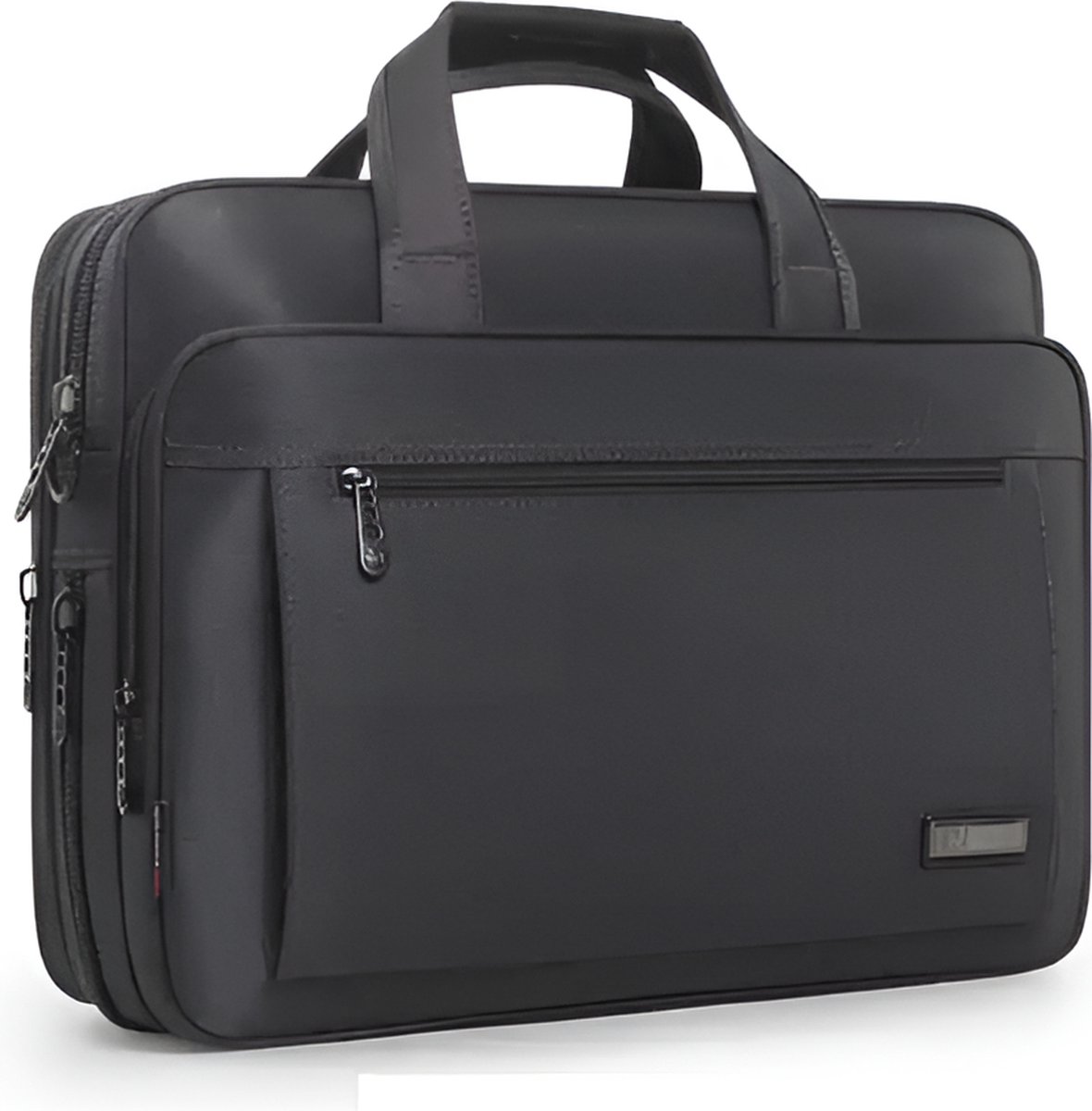 CarryQuest® - Laptoptas - Heren Aktetas Voor 15 inch Laptop, Waterdichte Oxford Stof, Zwart