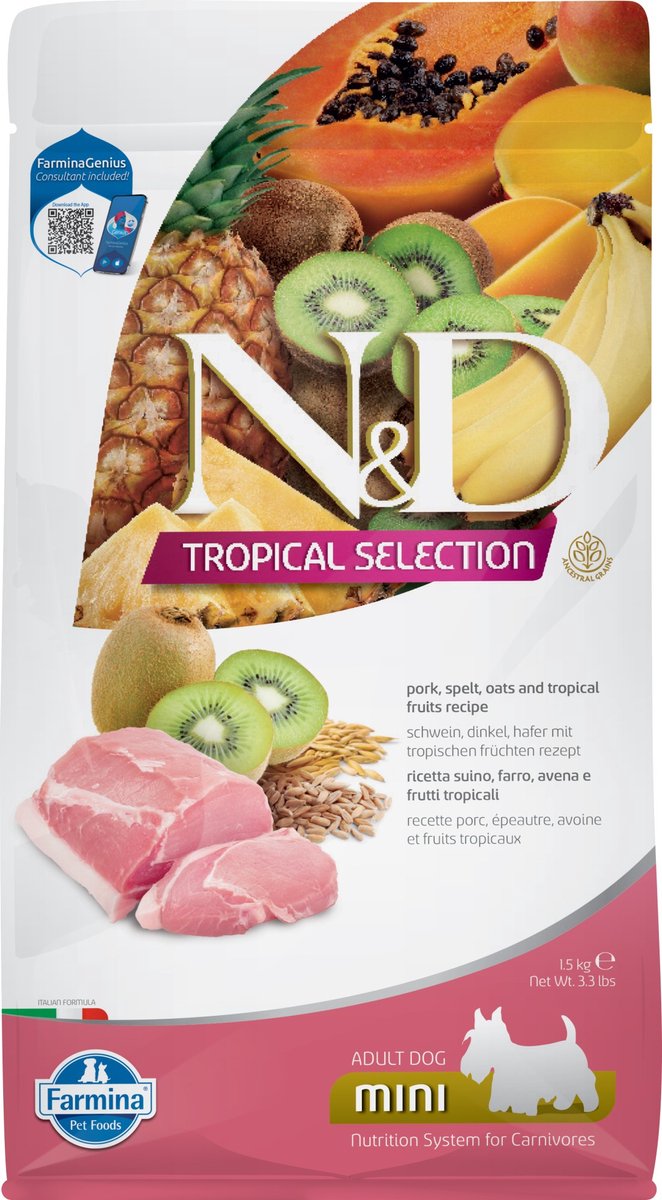 N&D N&D Dog Tropical Selection Pork Adult Mini 1,5 kg