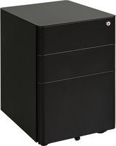 Vinsetto Rolcontainer verrijdbare archiefkast met 3 laden kantoorkast staal 924-006