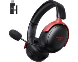 Picun G3 - Draadloze Gaming Headset - Over ear koptelefoon - Met microfoon - PC/PS4/PS5/Nintendo Switch - Zwart rood