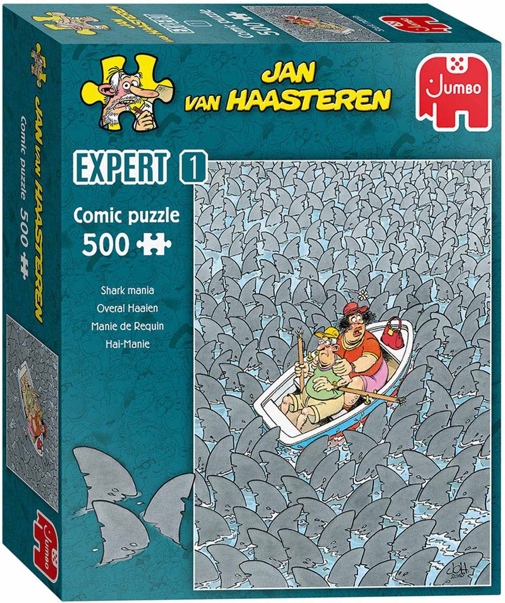 Jan van Haasteren Expert 1: Overal Haaien puzzel - 500 stukjes