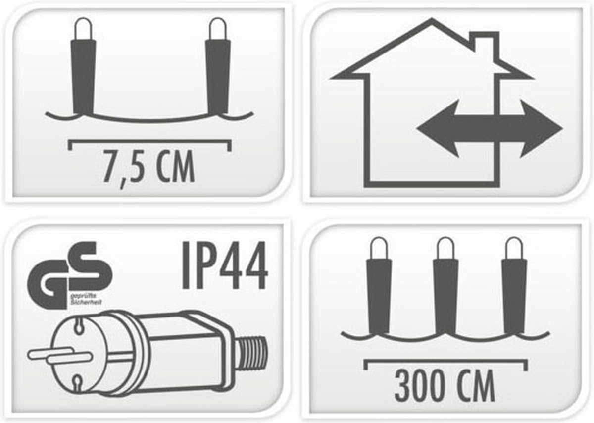 Kerstverlichting lichtsnoer - 40 led lampjes - warm wit - 300 cm - kerstlampjes – foto 8