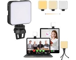 Videoconferentielicht met statief en clip - Ring Light voor webcam en computer selfie-licht voor tik tok telefoon YouTube - fotografie