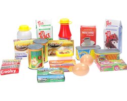 Johntoy Home and Kitchen Supermarkt Accessoires Speelgoedeten en Drinken - 18 stuks
