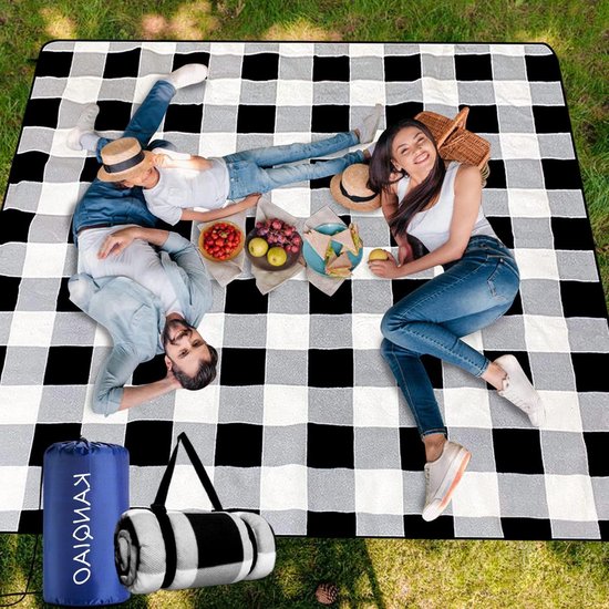 Waterdichte picknickdeken 200 x 200 cm - Geïsoleerde stranddeken