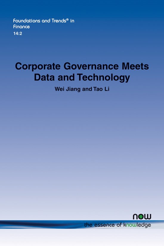Foundations and trends in finance corporate governance meets data and