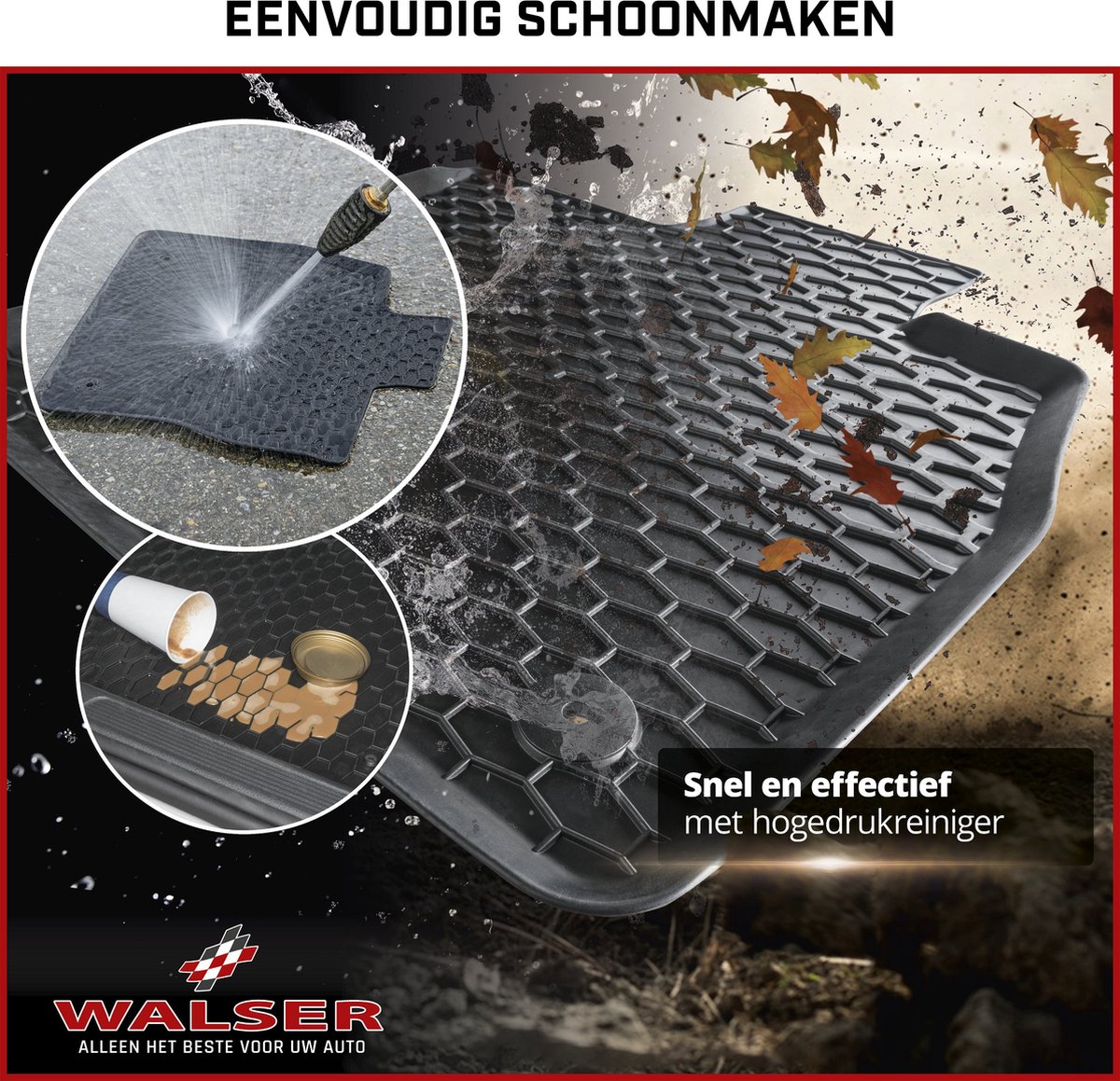Walser DirtGuard rubberen voetmatten geschikt voor Renault Scenic IV/Grand Scenic 09/2016-Vandaag