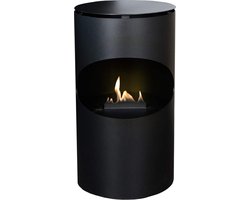 Xaralyn Bio-ethanol kachel - Silo - 2 KW verwarming - echte vlammen - verrijdbare bio-ethanol haard…