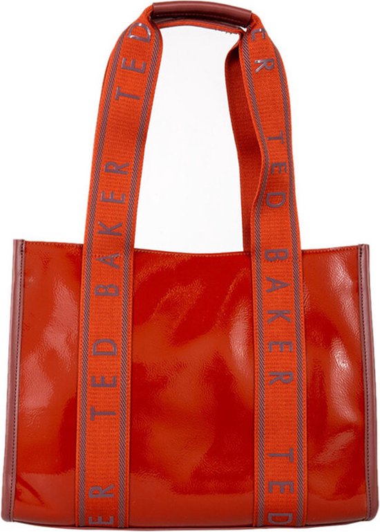 Foto: Ted baker georjaa branded webbing patent medium tote bag brown