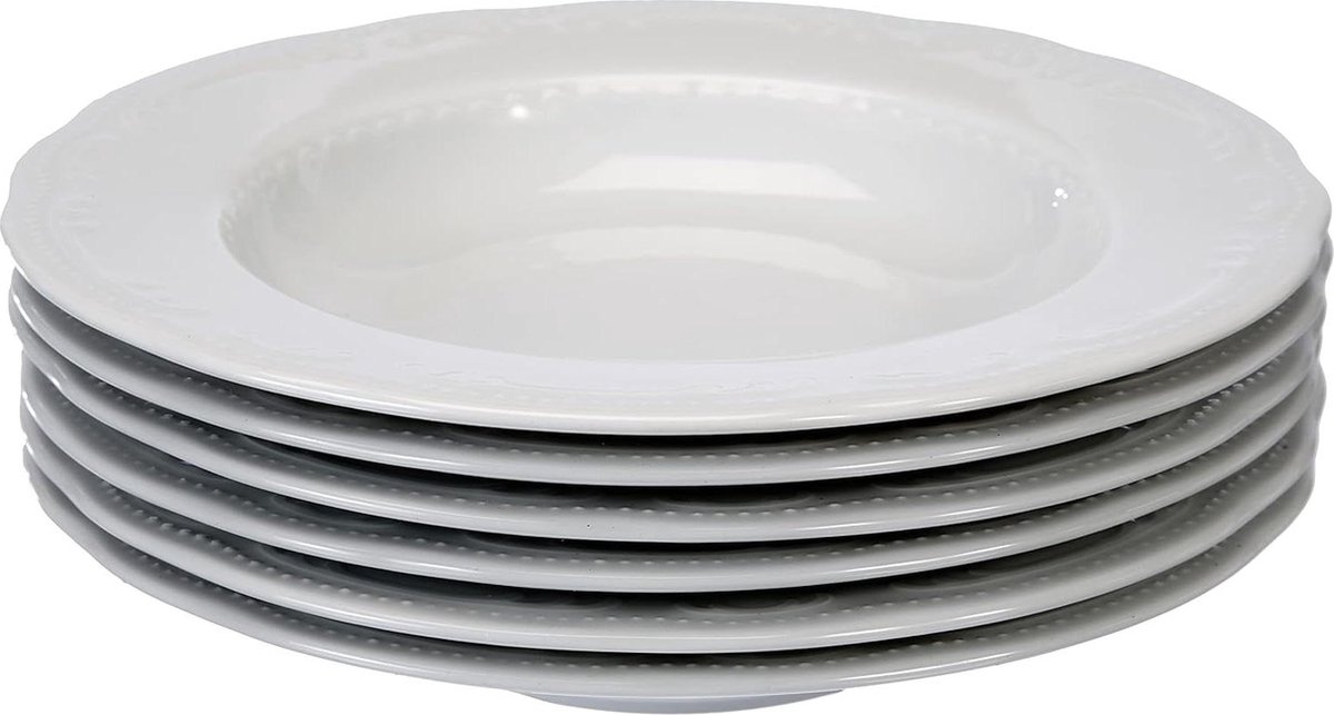 Diepe-borden-set 23 cm 6 stuks - V. Wienna Bordenset