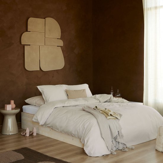 Walra Dekbedovertrek Vintage Satin - 140x220 - 100% Katoen - Zand van Merkloos — afbeelding 3