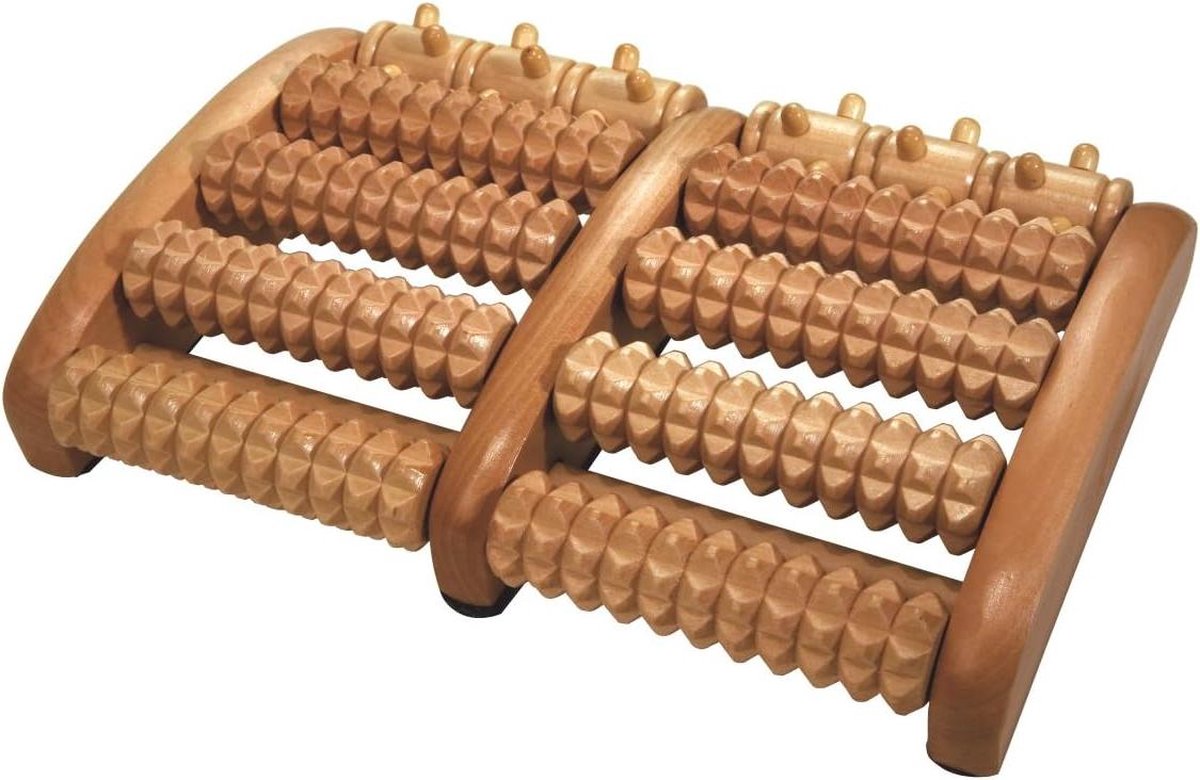 Goedkoopste Voetmassagerol voor Plantaire Fasciitis en Hielspoor - Ergonomische Houten Voetroller voor Voetreflexzonemassage