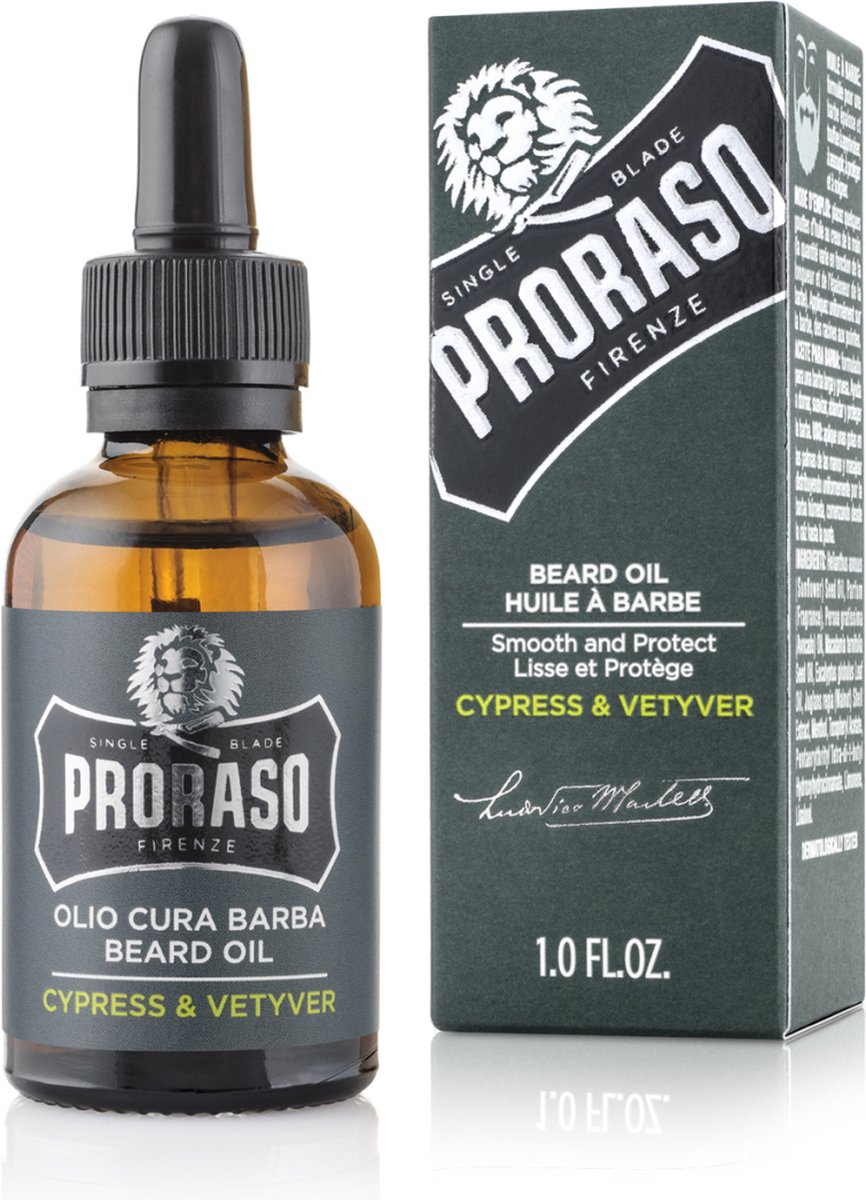 Baard Olie Proraso Cypress & Vetyver (30 ml)